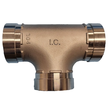 Industrial Choice Groove Tee Short Radius SS304 2.5 inch GV-T-2.5SR-S4